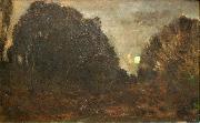 Charles Francois Daubigny Rising Moon in Barbizon oil on canvas